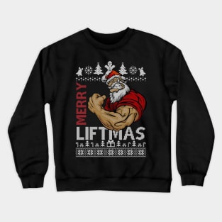 Merry Liftmas Ugly Christmas Gym Workout Gift Mens 2 Crewneck Sweatshirt